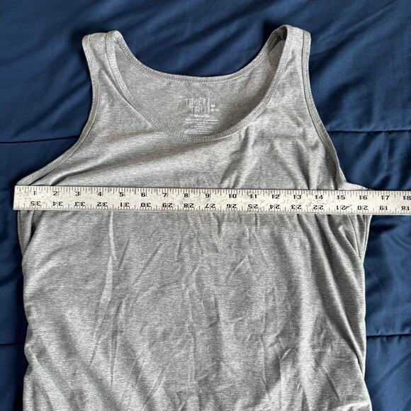 Time and Tru Gray Maternity Ruched Tank Top Size M - Picture 4 of 5